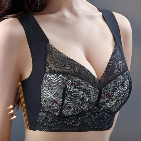 (2025 New Year Hot Sale!) Hatmeo™ 24h-comfort Lace Design Full Coverage Lifting Bra