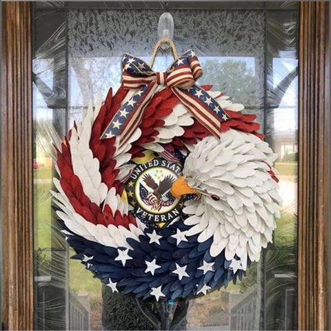 Hatmeo Independence Day Decoration Brave Wings Wreath