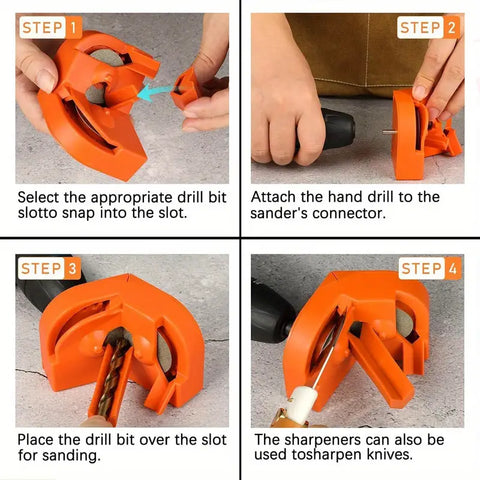 Hatmeo High-Precision Drill Bit Sharpener - Handheld Non-Electric Tool