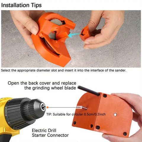 Hatmeo High-Precision Drill Bit Sharpener - Handheld Non-Electric Tool