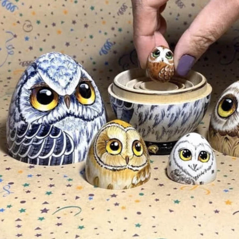 Hatmeo OwlStack Nesting Dolls