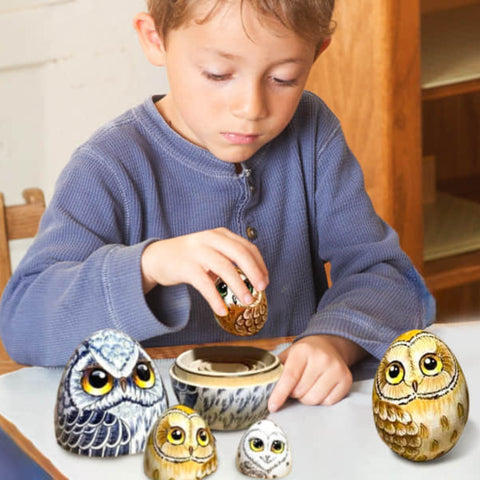 Hatmeo OwlStack Nesting Dolls