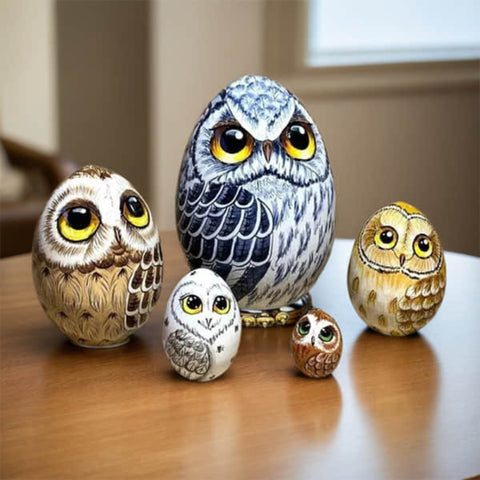 Hatmeo OwlStack Nesting Dolls