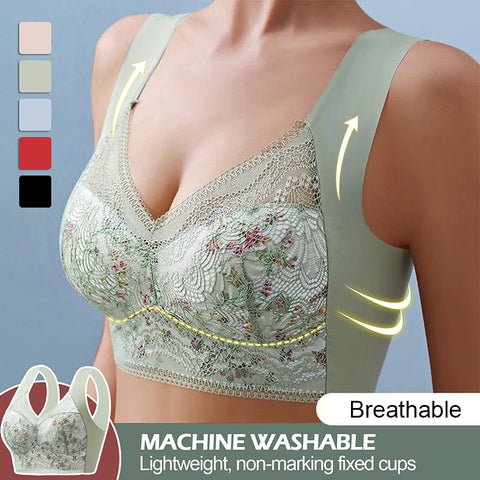 (2025 New Year Hot Sale!) Hatmeo™ 24h-comfort Lace Design Full Coverage Lifting Bra