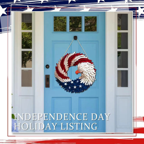 Hatmeo Independence Day Decoration Brave Wings Wreath
