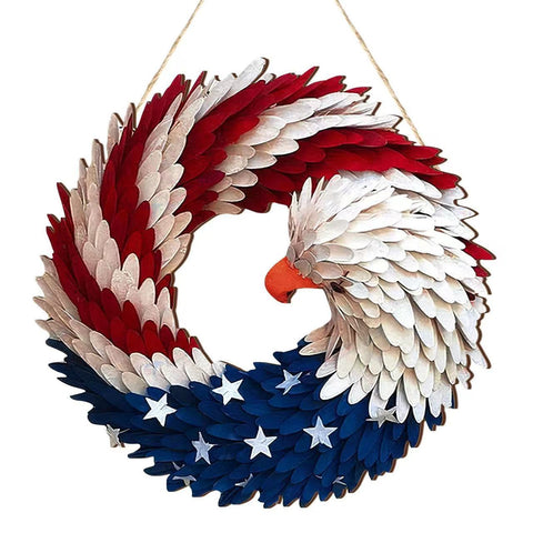 Hatmeo Independence Day Decoration Brave Wings Wreath