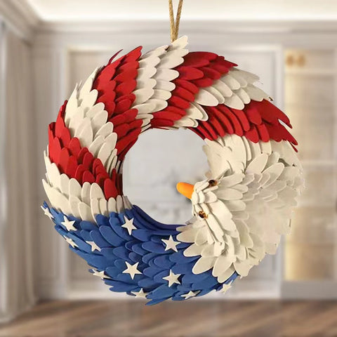 Hatmeo Independence Day Decoration Brave Wings Wreath