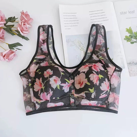 Hatmeo Push-Up Printed Tank Top Bra