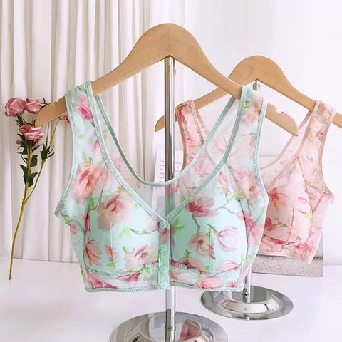 Hatmeo Push-Up Printed Tank Top Bra