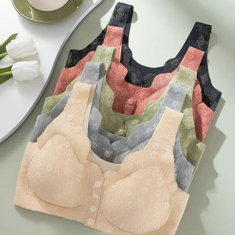 Hatmeo Seamless front closure large size bra