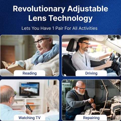 Hatmeo Adjustable-focus Glasses