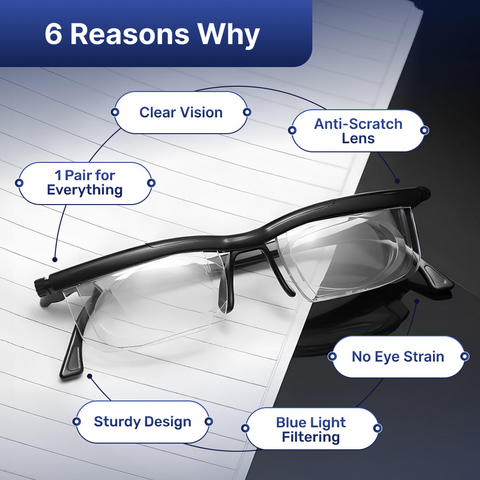 Hatmeo Adjustable-focus Glasses