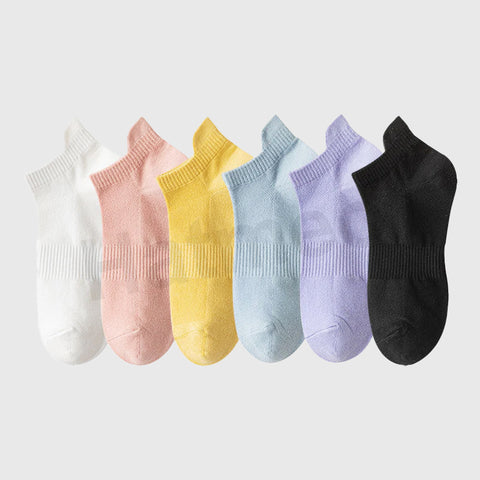 Breathable summer socks made of pure cotton for women