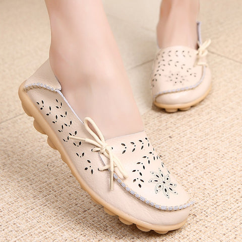 Hatmeo Cowhide Comfortable Casual Shoes