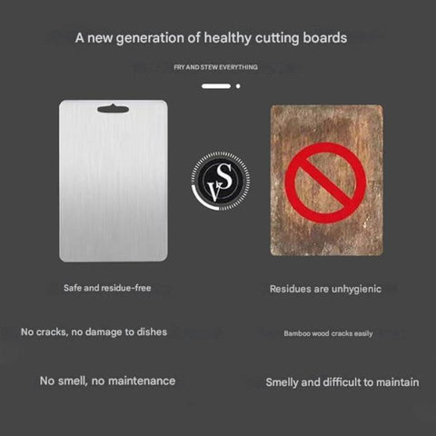 9.06x13.39 Inch Durable 304 Stainless Steel Chopping Board