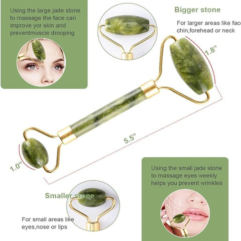 Hatmeo Facial Sculpting Jade Roller and Gua Sha Tool