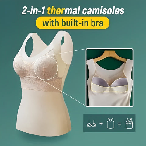 (49 % Off!)-Hatmeo Winter Warm Fleece Wireless 2-in-1 Vest Bra