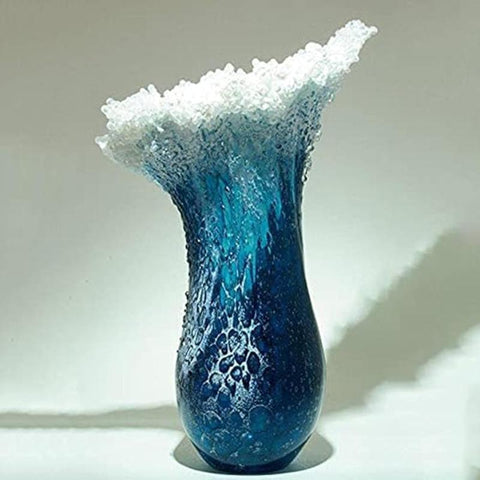 Hatmeo Wave Handmade Glass Vase