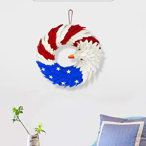 Hatmeo Independence Day Decoration Brave Wings Wreath