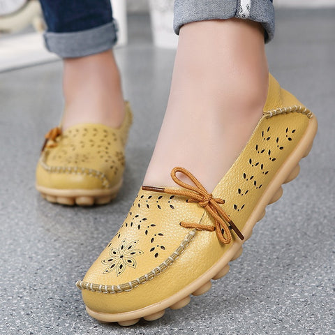 Hatmeo Cowhide Comfortable Casual Shoes