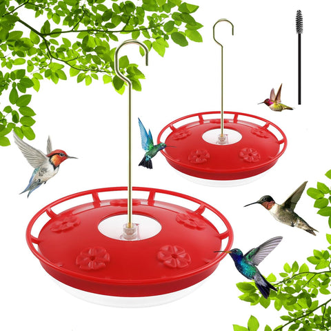 Hatmeo Hummingbird Feeders for Outdoor 5 Feeder Ports Ant Bee Proof Leak-Proof