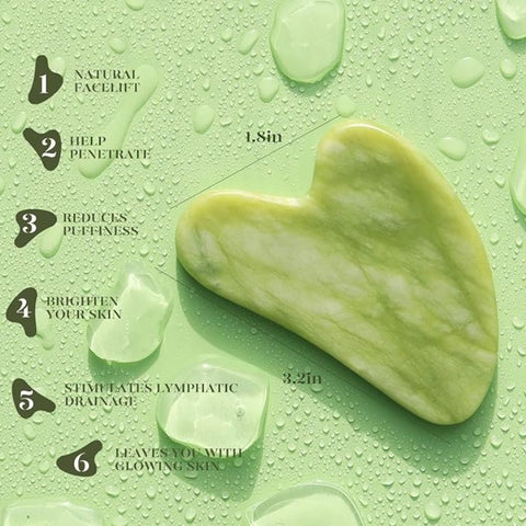 Hatmeo Facial Sculpting Jade Roller and Gua Sha Tool