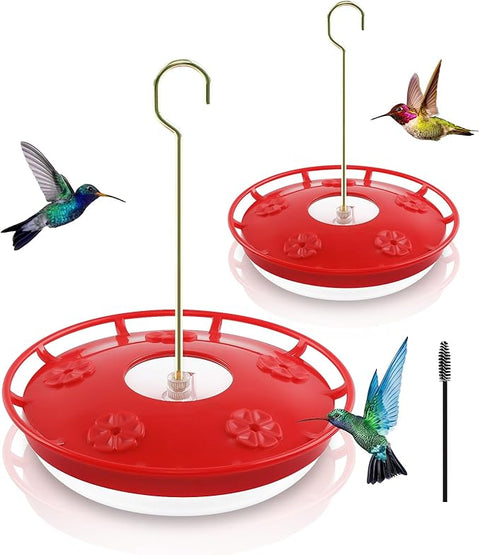 Hatmeo Hummingbird Feeders for Outdoor 5 Feeder Ports Ant Bee Proof Leak-Proof