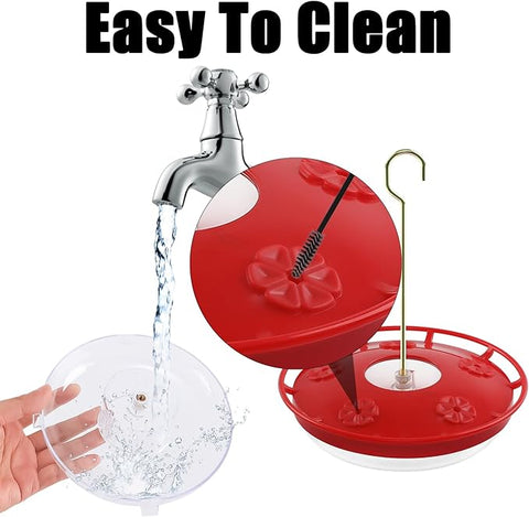 Hatmeo Hummingbird Feeders for Outdoor 5 Feeder Ports Ant Bee Proof Leak-Proof