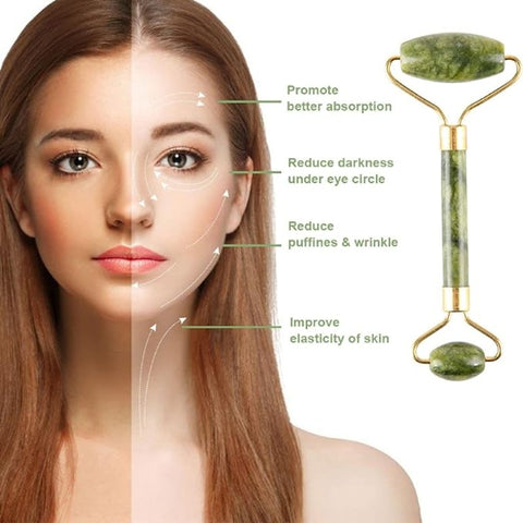 Hatmeo Facial Sculpting Jade Roller and Gua Sha Tool