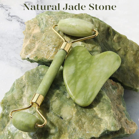 Hatmeo Facial Sculpting Jade Roller and Gua Sha Tool