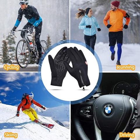 Hatmeo Outdoor Mountaineering Skiing Cycling Gloves With Zipper