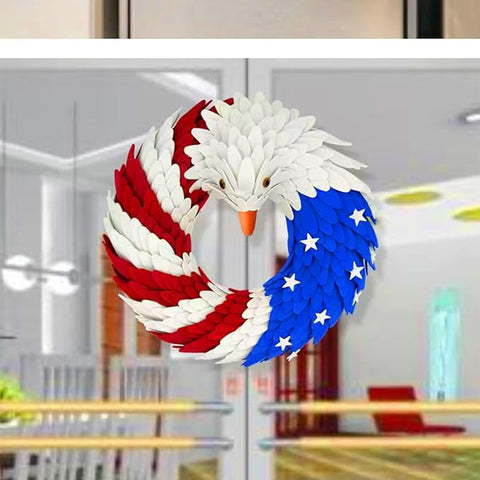 Hatmeo Independence Day Decoration Brave Wings Wreath