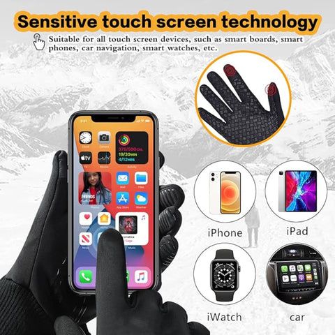 Hatmeo Outdoor Mountaineering Skiing Cycling Gloves With Zipper