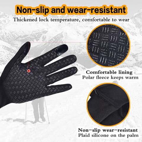 Hatmeo Outdoor Mountaineering Skiing Cycling Gloves With Zipper