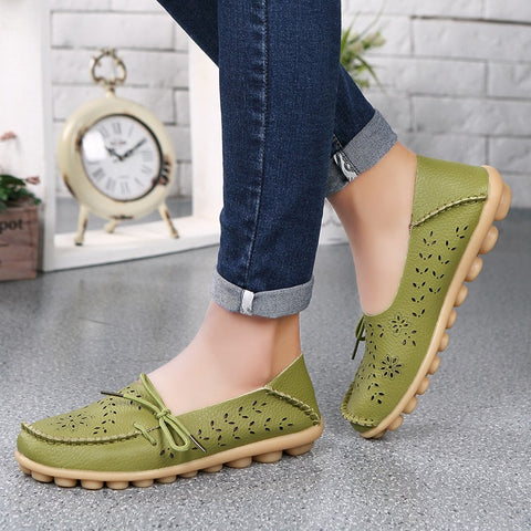 Hatmeo Cowhide Comfortable Casual Shoes
