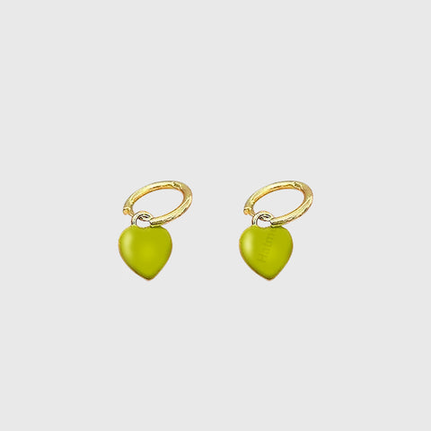 🔥🔥🔥Drop Glaze Earrings with Red Heart-BT005