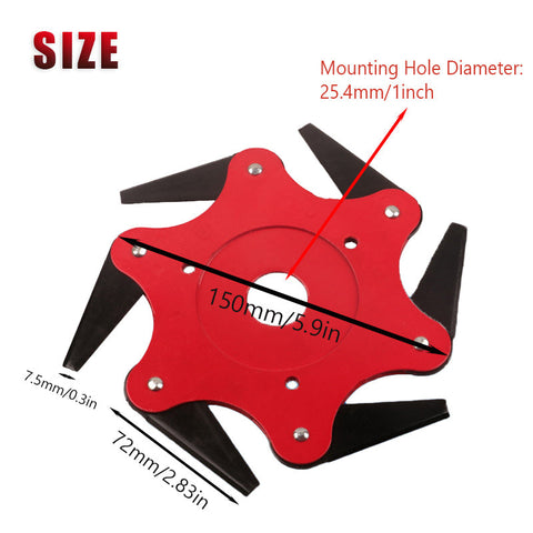 Hatmeo Universal 6-blade steel garden pruning head