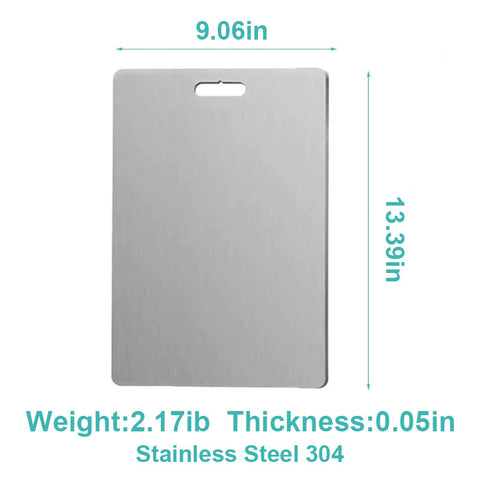 9.06x13.39 Inch Durable 304 Stainless Steel Chopping Board