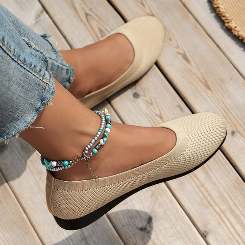 Hatmeo Braided Women's Comfortable Breathable Flat Shoes-（AQY）