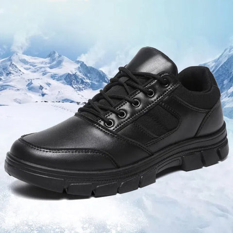 Hatmeo Black Outdoor Leather Shoes