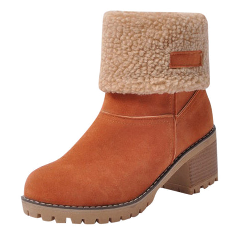Hatmeo Seniors Chunky Heel Winter Boots