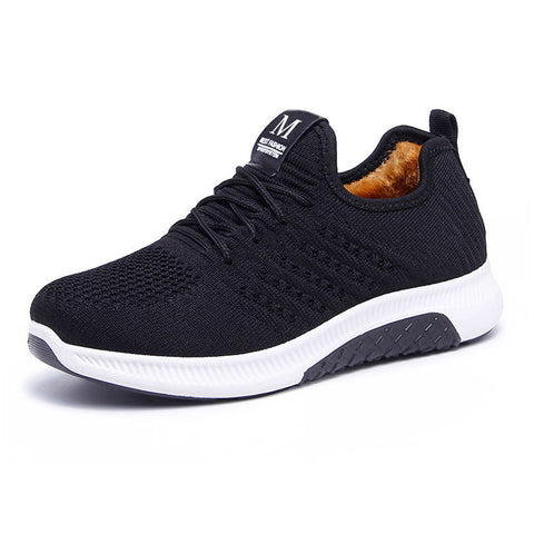 Hatmeo Thickened Anti-Slip Cotton Shoes for Elderly Women
