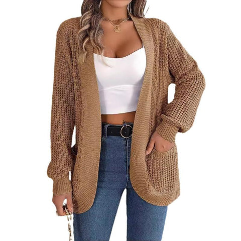 Hatmeo 2024 Long Sleeves Knitted Sweater Jacket