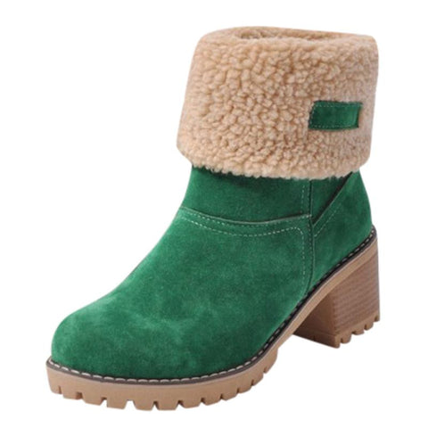Hatmeo Seniors Chunky Heel Winter Boots