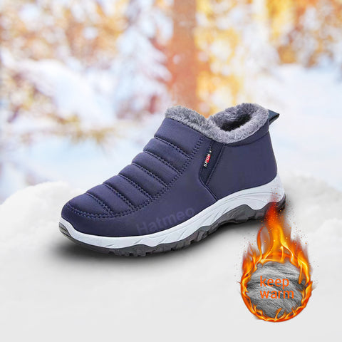 🎄🧑‍🎄Christmas Hot Sale !🔥Winter Simple Style Slip On Warm Fleece Walking Shoes W090