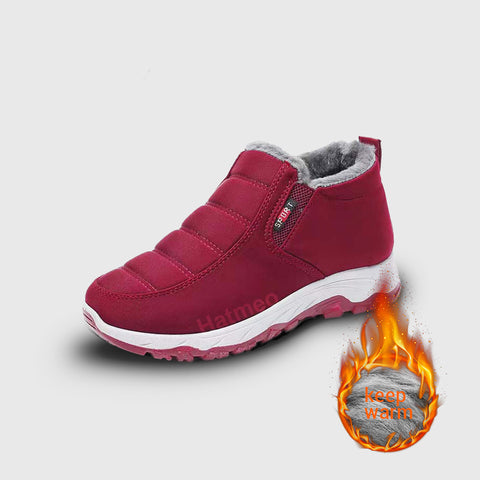 🎄🧑‍🎄Christmas Hot Sale !🔥Winter Simple Style Slip On Warm Fleece Walking Shoes W090