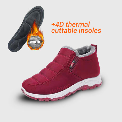 🎄🧑‍🎄Christmas Hot Sale !🔥Winter Simple Style Slip On Warm Fleece Walking Shoes W090