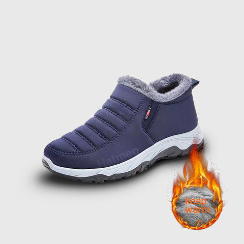 🎄🧑‍🎄Christmas Hot Sale !🔥Winter Simple Style Slip On Warm Fleece Walking Shoes W090