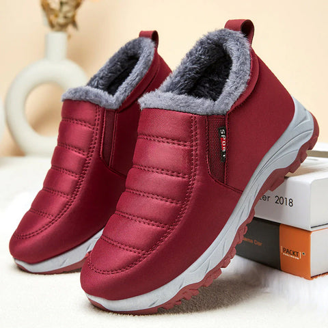 🎄🧑‍🎄Christmas Hot Sale !🔥Winter Simple Style Slip On Warm Fleece Walking Shoes W090