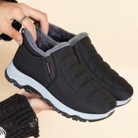 🎄🧑‍🎄Christmas Hot Sale !🔥Winter Simple Style Slip On Warm Fleece Walking Shoes W090